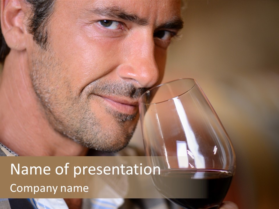 Alcohol Red Wine France PowerPoint Template