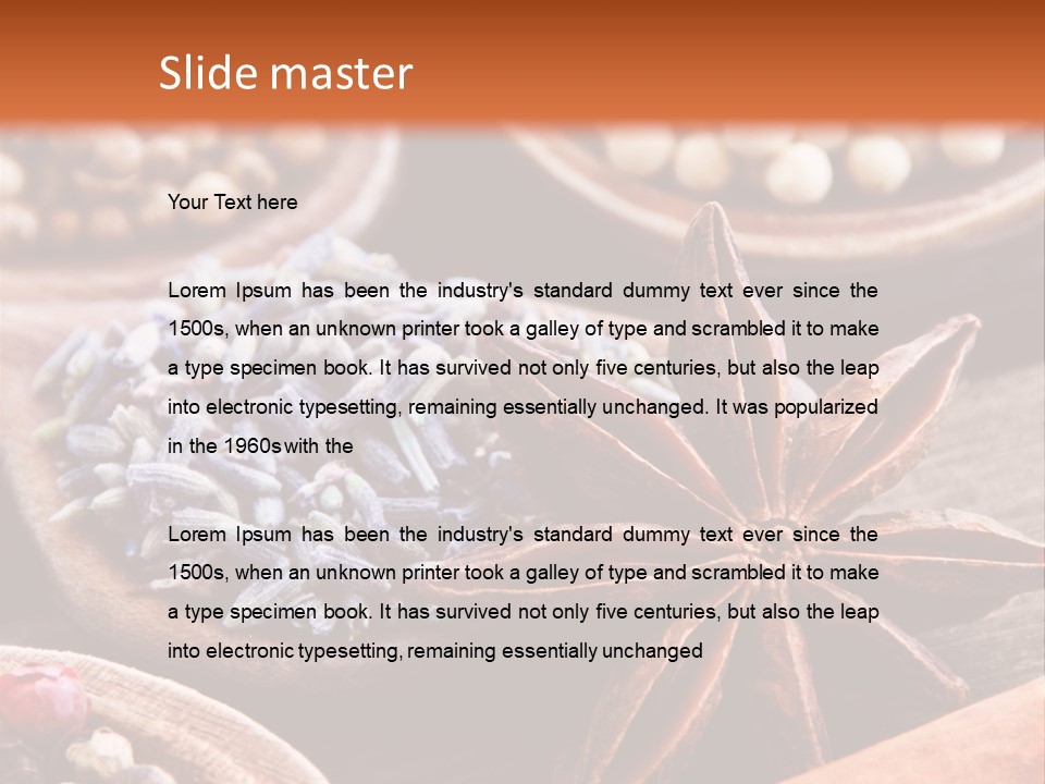 Aromastoffe Wohlbefinden Kochen PowerPoint Template