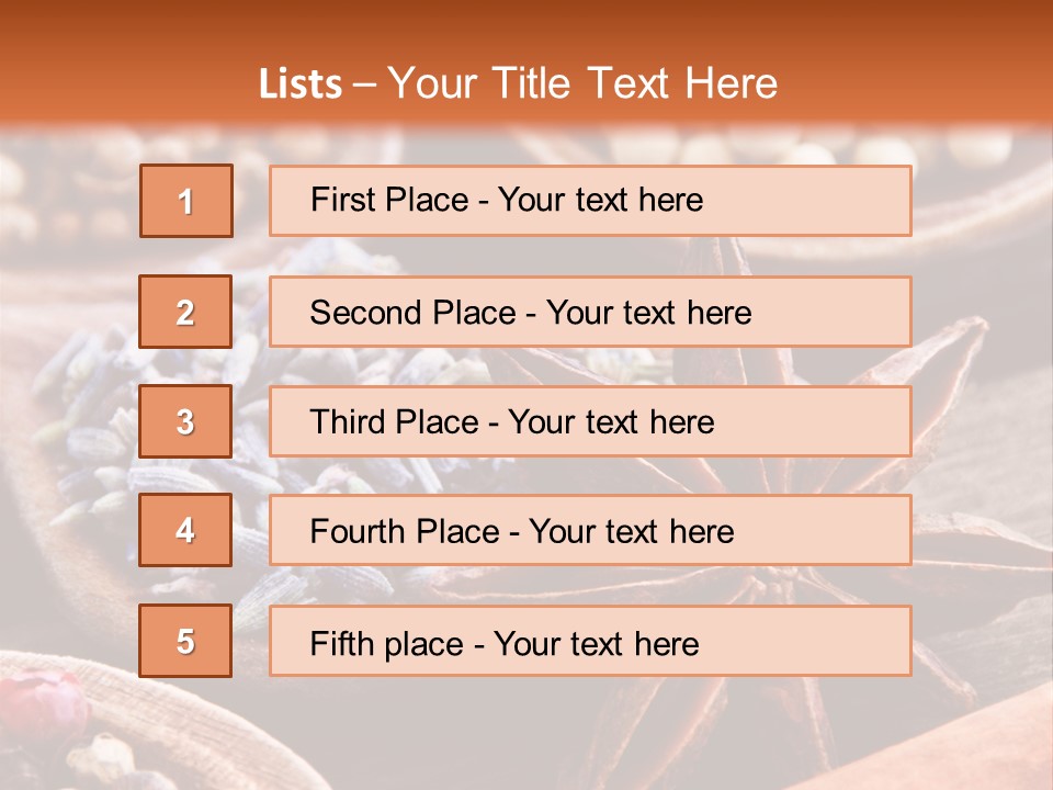 Aromastoffe Wohlbefinden Kochen PowerPoint Template