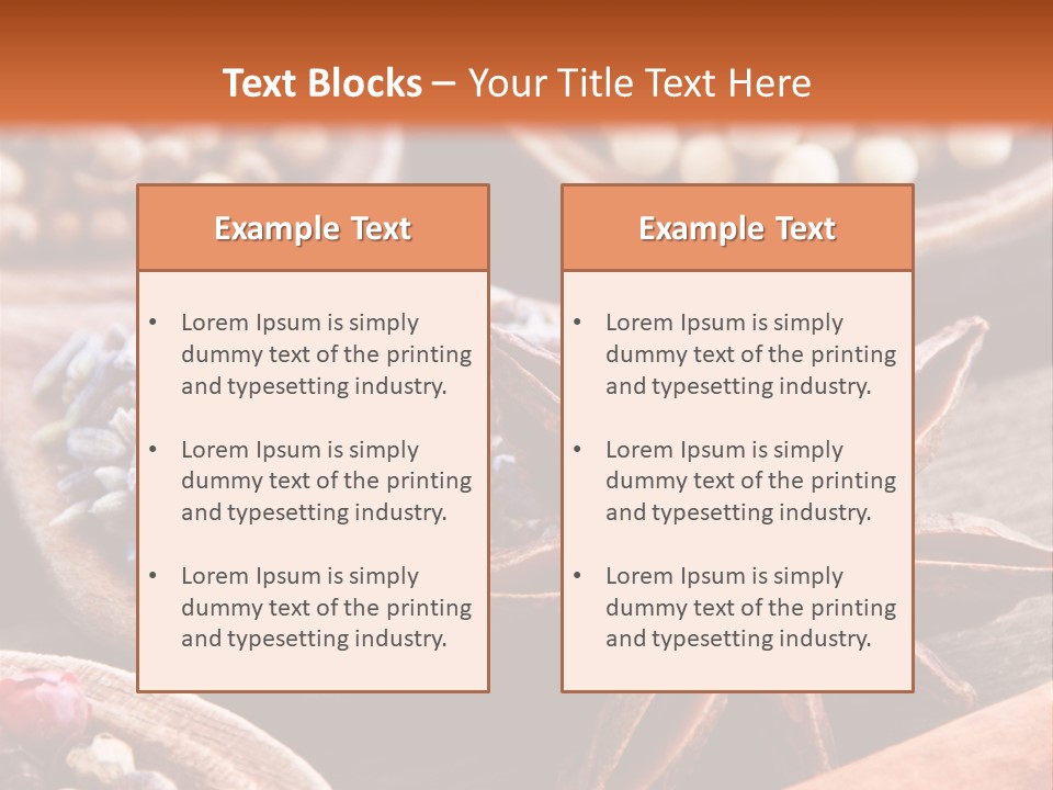 Aromastoffe Wohlbefinden Kochen PowerPoint Template