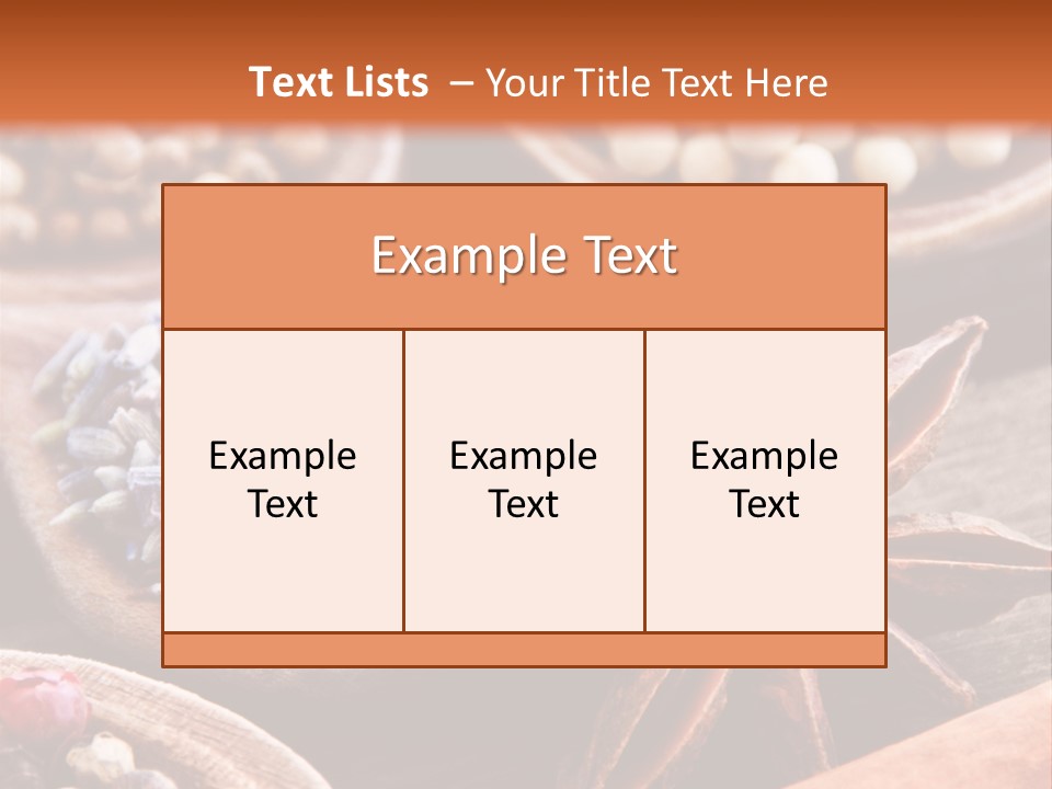 Aromastoffe Wohlbefinden Kochen PowerPoint Template