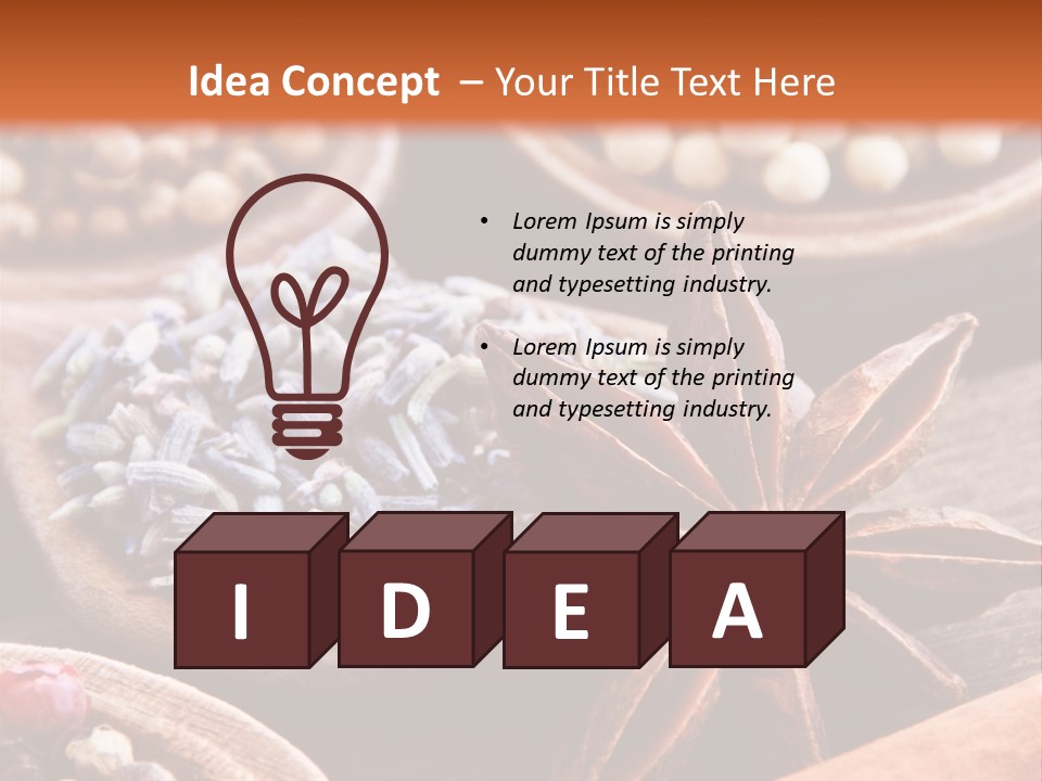 Aromastoffe Wohlbefinden Kochen PowerPoint Template