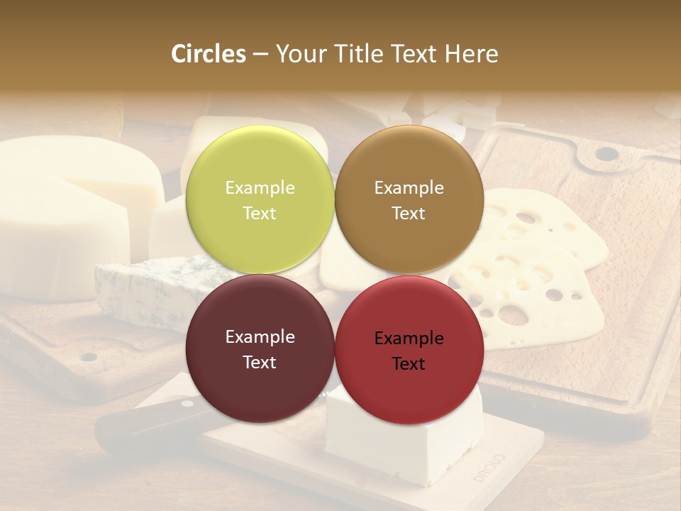 Dairy Prodcts Wood Tray PowerPoint Template