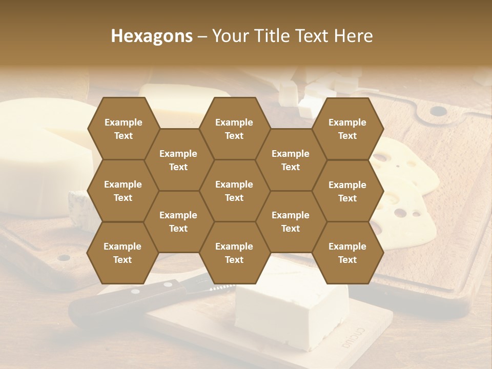Dairy Prodcts Wood Tray PowerPoint Template