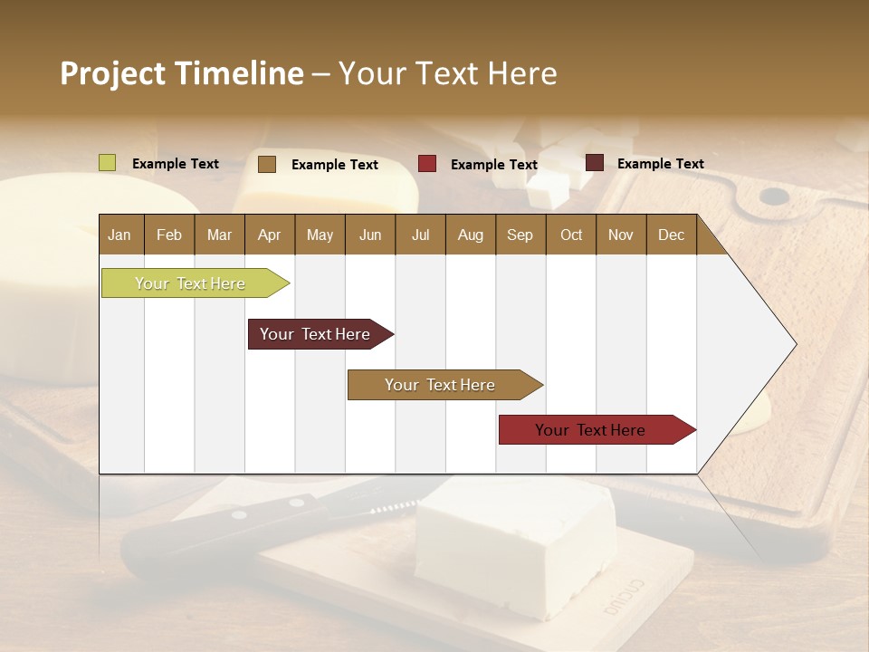 Dairy Prodcts Wood Tray PowerPoint Template