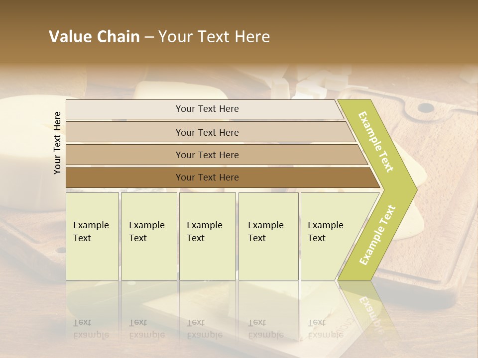 Dairy Prodcts Wood Tray PowerPoint Template