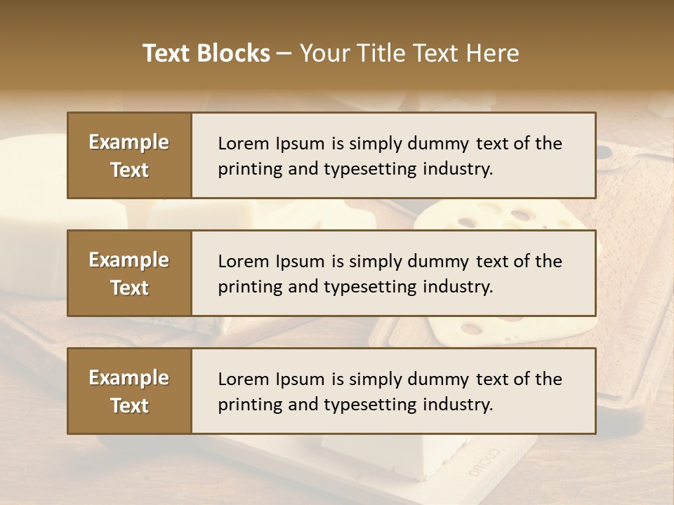 Dairy Prodcts Wood Tray PowerPoint Template