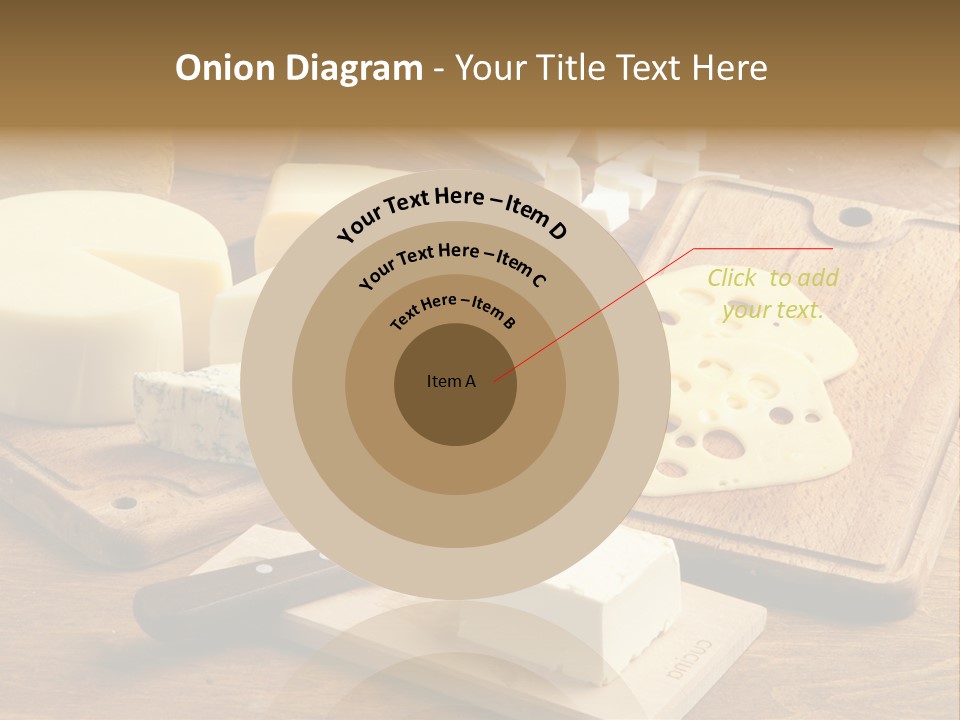Dairy Prodcts Wood Tray PowerPoint Template