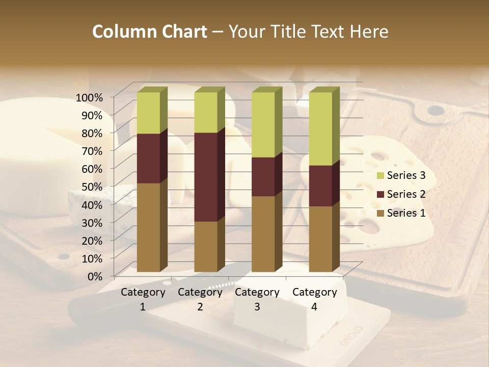 Dairy Prodcts Wood Tray PowerPoint Template