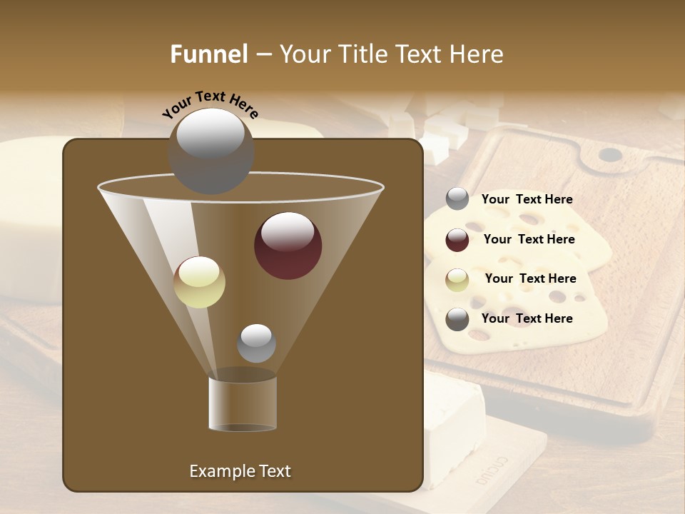Dairy Prodcts Wood Tray PowerPoint Template