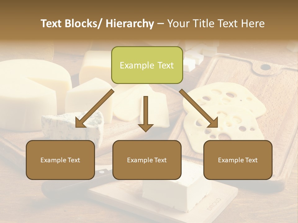 Dairy Prodcts Wood Tray PowerPoint Template
