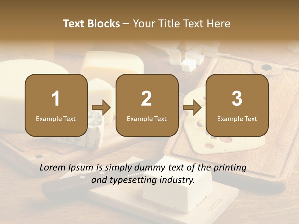 Dairy Prodcts Wood Tray PowerPoint Template
