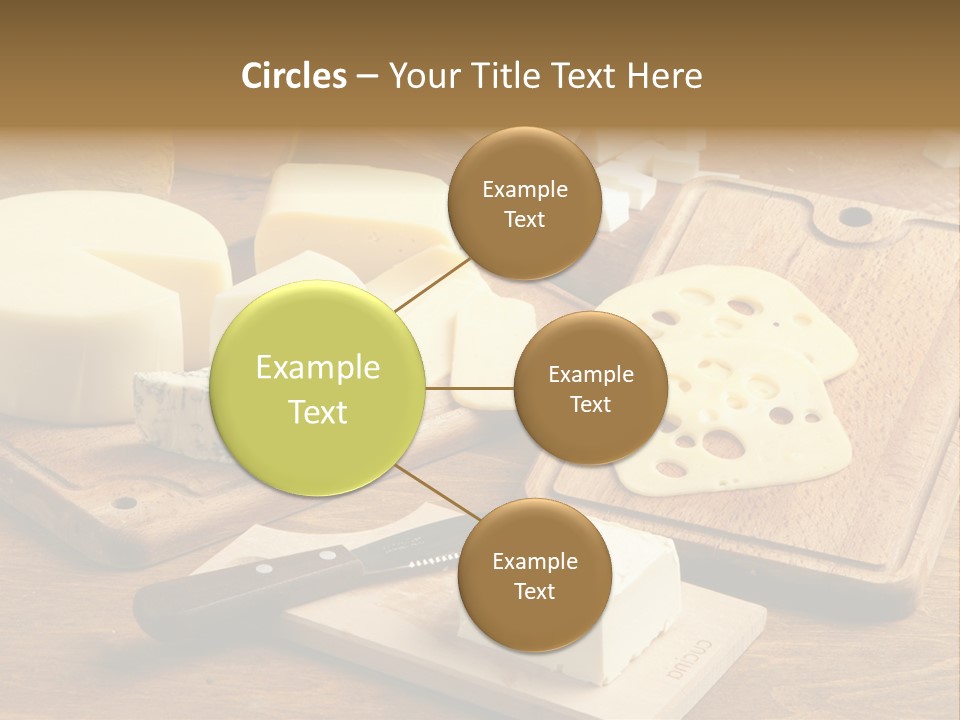 Dairy Prodcts Wood Tray PowerPoint Template