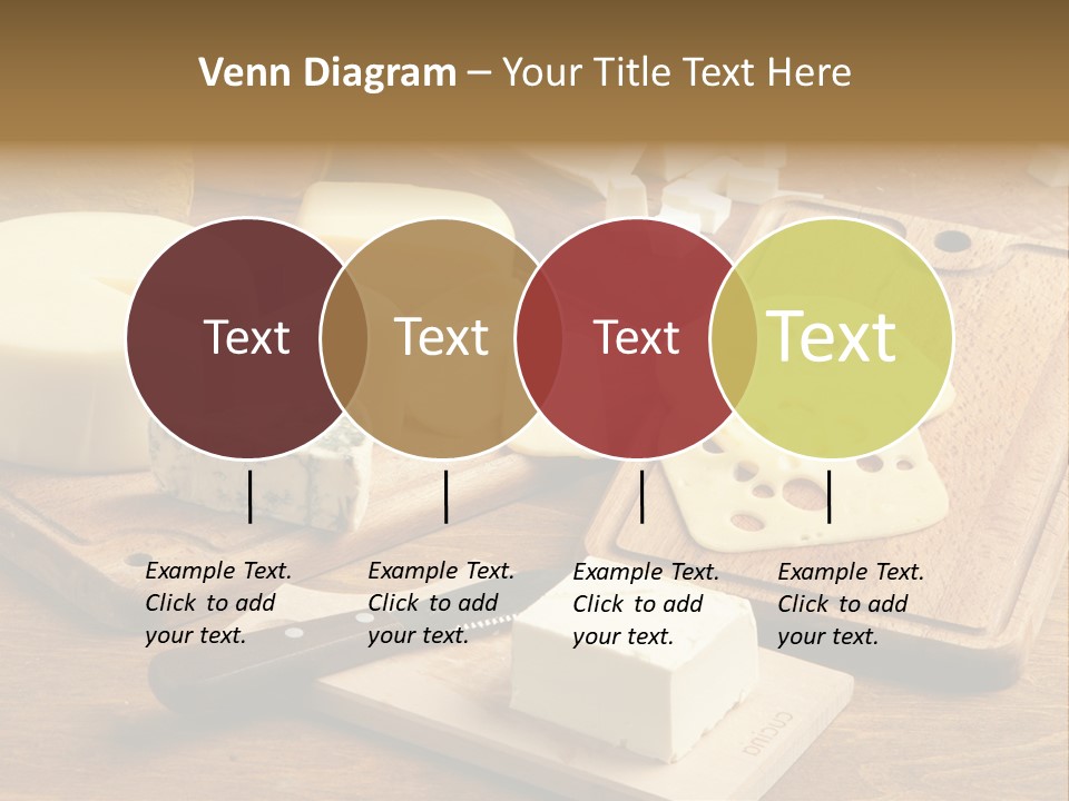 Dairy Prodcts Wood Tray PowerPoint Template