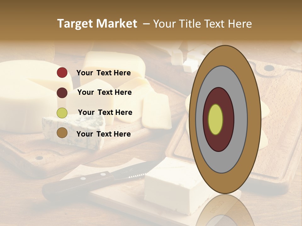 Dairy Prodcts Wood Tray PowerPoint Template