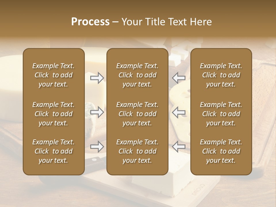 Dairy Prodcts Wood Tray PowerPoint Template