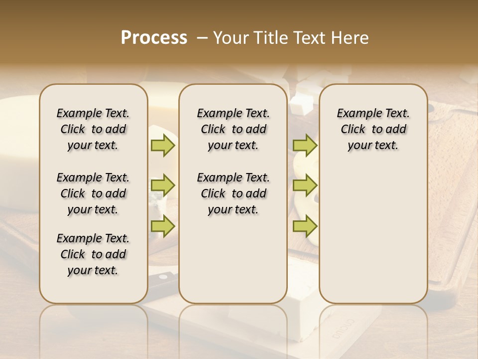Dairy Prodcts Wood Tray PowerPoint Template