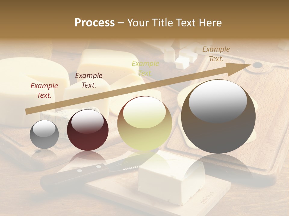 Dairy Prodcts Wood Tray PowerPoint Template