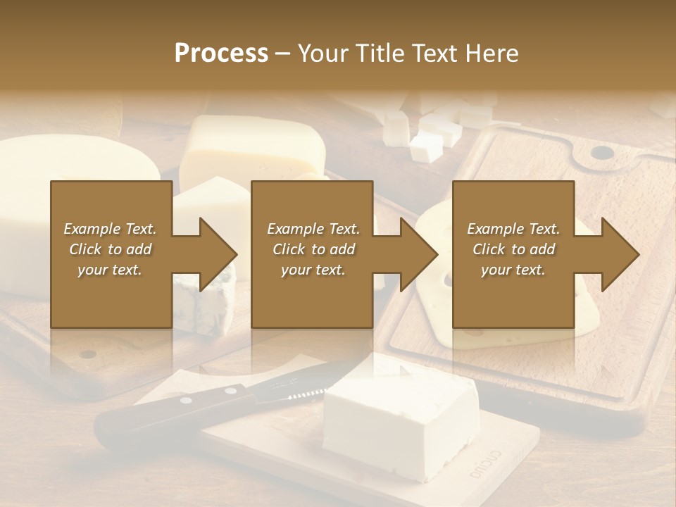 Dairy Prodcts Wood Tray PowerPoint Template