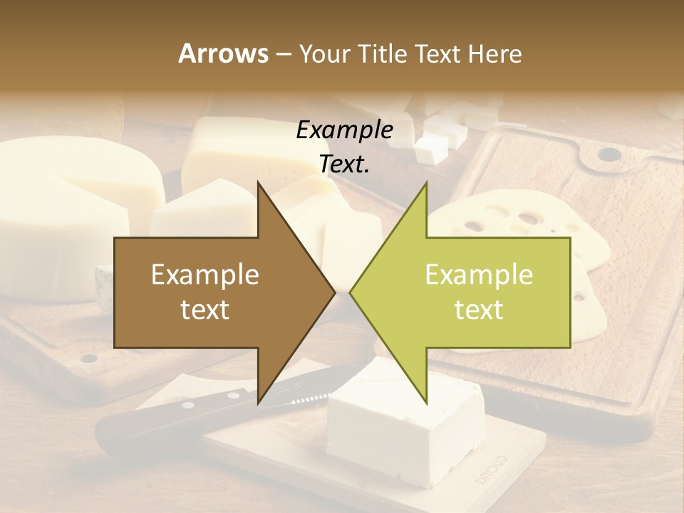 Dairy Prodcts Wood Tray PowerPoint Template