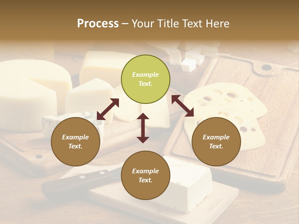Dairy Prodcts Wood Tray PowerPoint Template