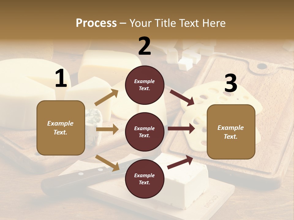 Dairy Prodcts Wood Tray PowerPoint Template