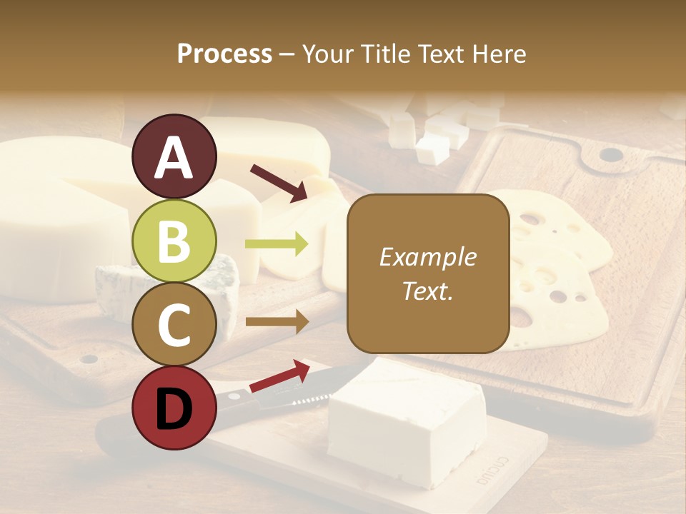 Dairy Prodcts Wood Tray PowerPoint Template