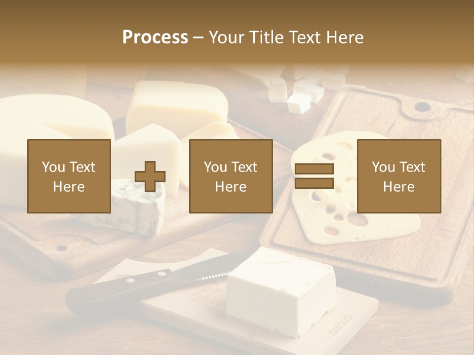 Dairy Prodcts Wood Tray PowerPoint Template
