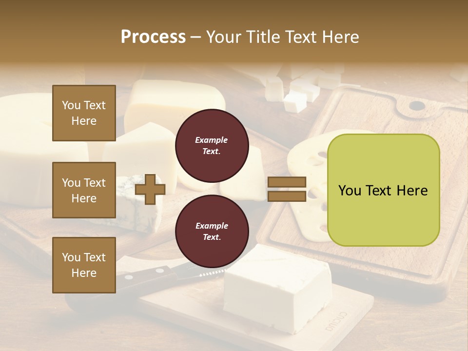 Dairy Prodcts Wood Tray PowerPoint Template