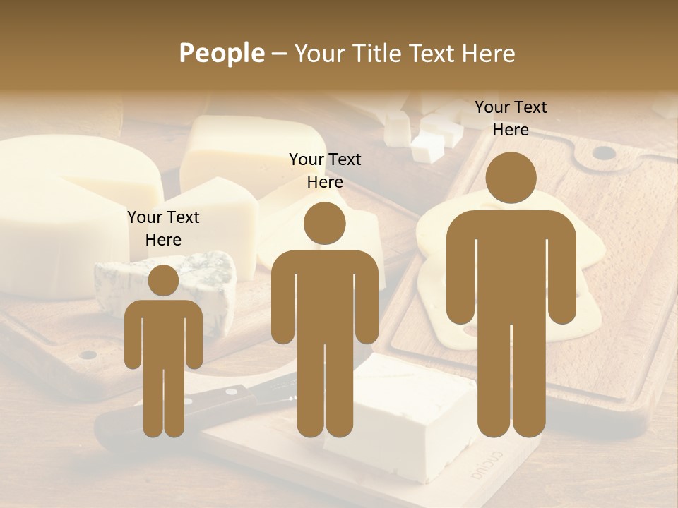 Dairy Prodcts Wood Tray PowerPoint Template