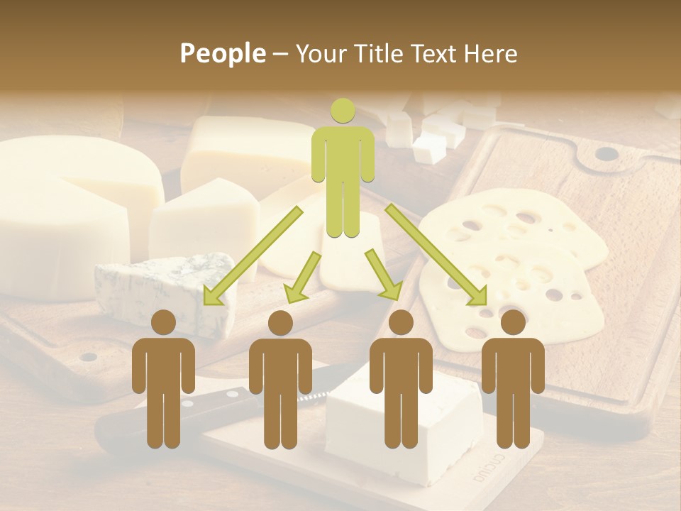 Dairy Prodcts Wood Tray PowerPoint Template