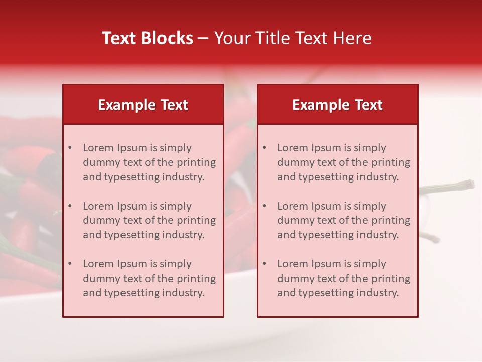 Paprika Chilis Gem PowerPoint Template