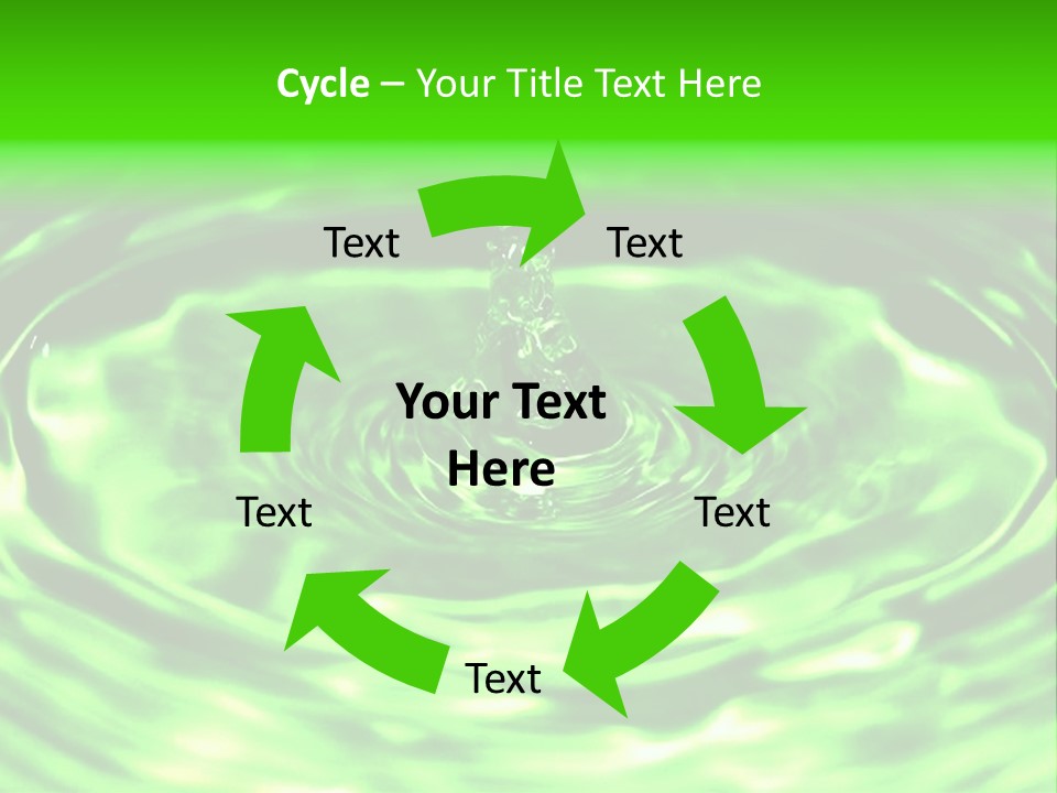 Gotear Pliegue Gota PowerPoint Template