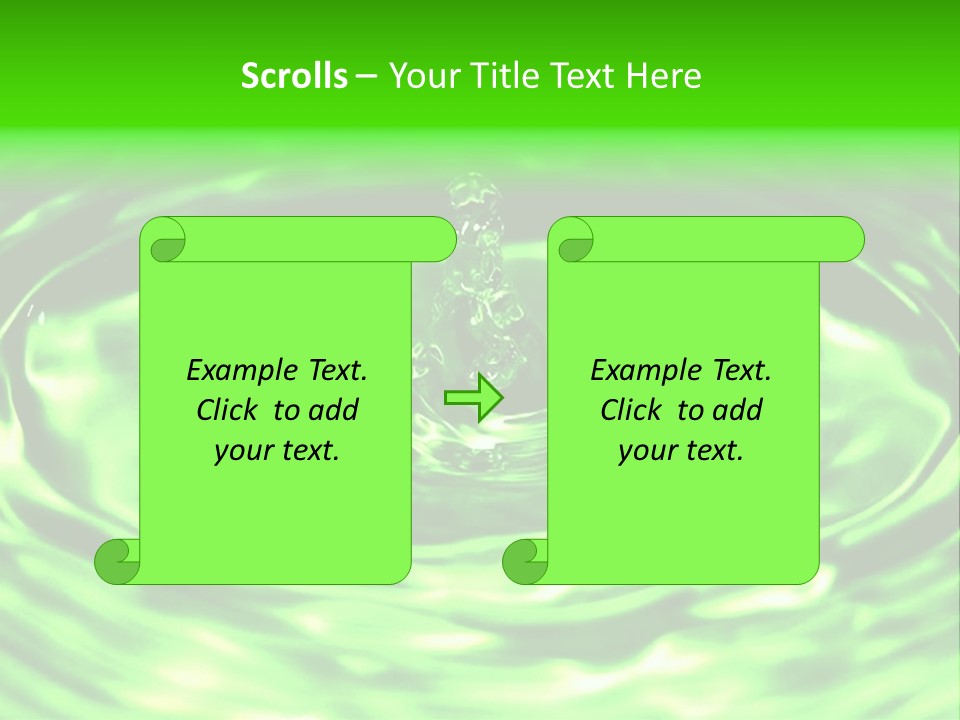 Gotear Pliegue Gota PowerPoint Template