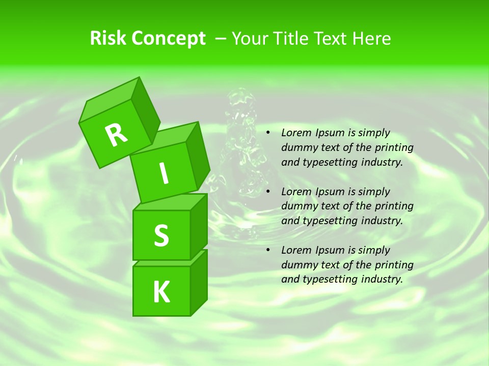 Gotear Pliegue Gota PowerPoint Template