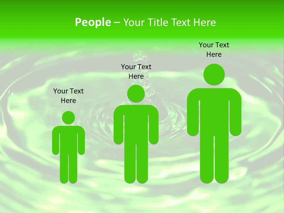 Gotear Pliegue Gota PowerPoint Template