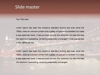Waterfront Twilight Water PowerPoint Template
