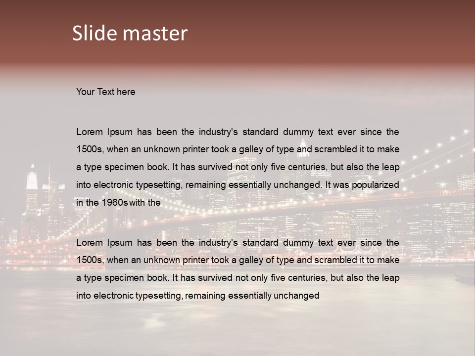 Waterfront Twilight Water PowerPoint Template