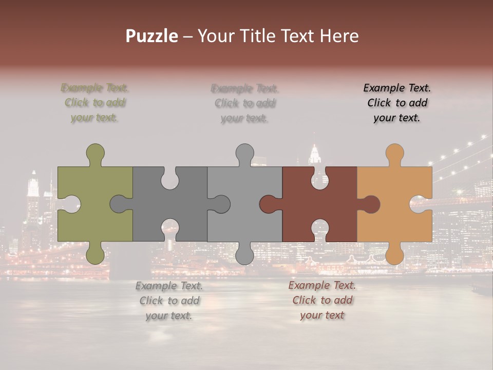 Waterfront Twilight Water PowerPoint Template