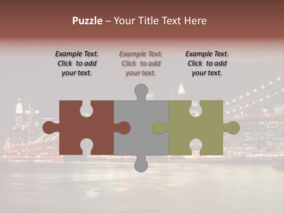 Waterfront Twilight Water PowerPoint Template