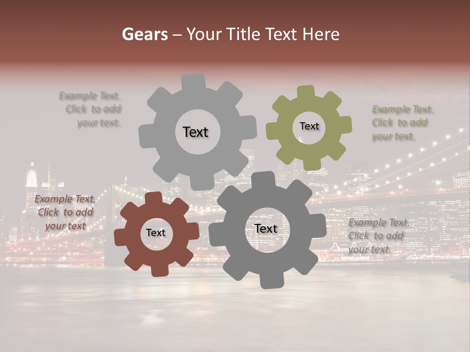 Waterfront Twilight Water PowerPoint Template