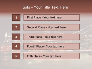 Waterfront Twilight Water PowerPoint Template