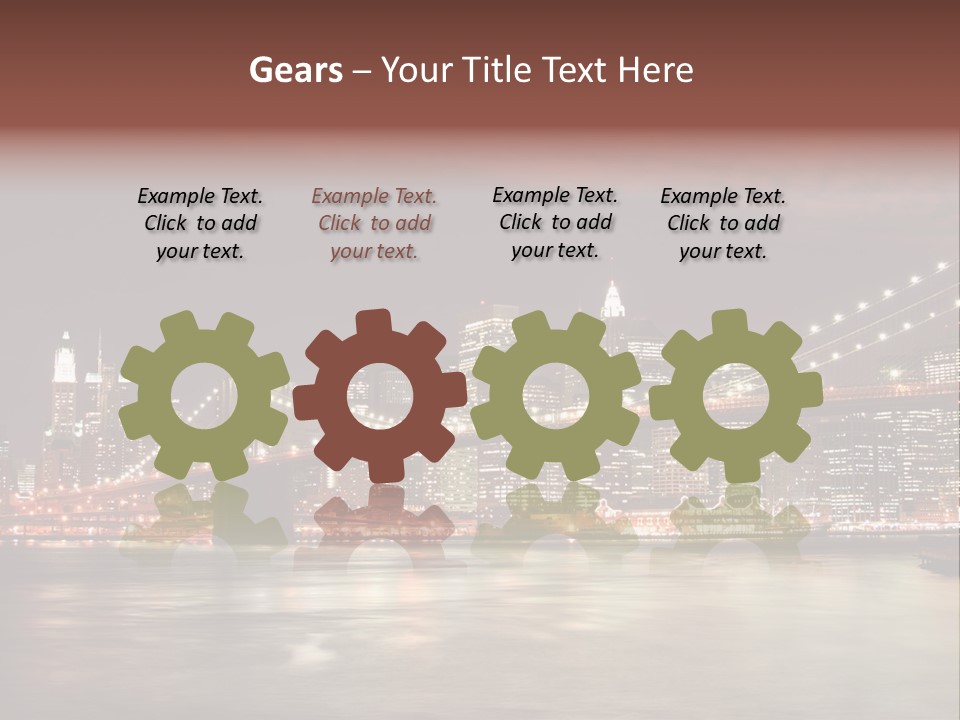 Waterfront Twilight Water PowerPoint Template