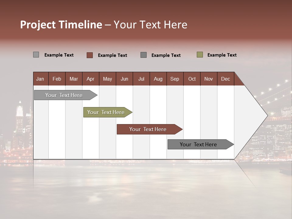 Waterfront Twilight Water PowerPoint Template