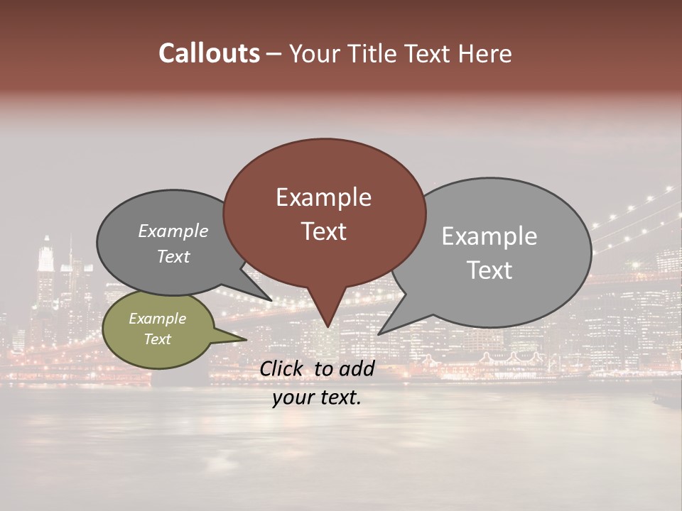 Waterfront Twilight Water PowerPoint Template