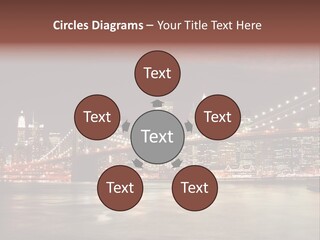 Waterfront Twilight Water PowerPoint Template