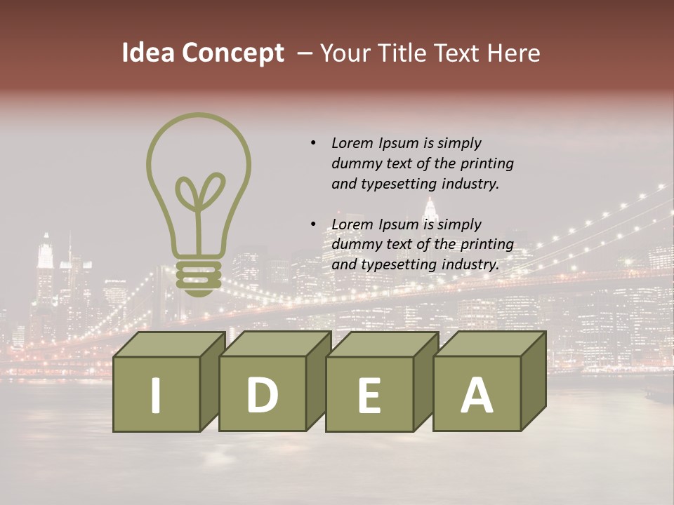 Waterfront Twilight Water PowerPoint Template