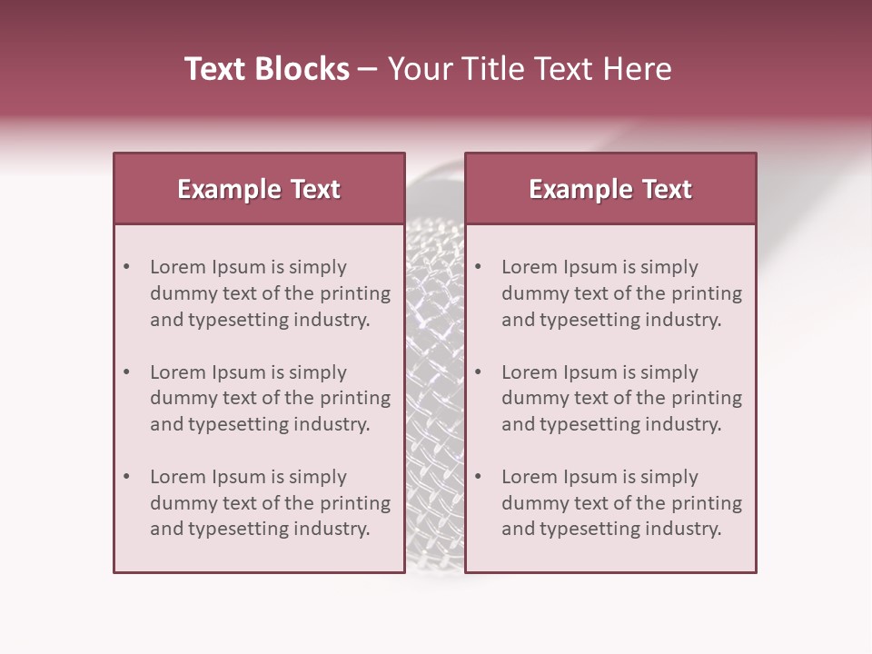 Verst Metallisch Nachricht PowerPoint Template