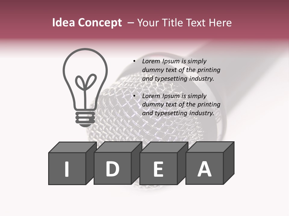 Verst Metallisch Nachricht PowerPoint Template