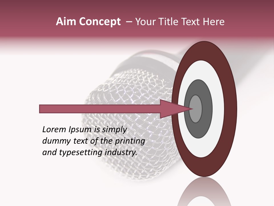 Verst Metallisch Nachricht PowerPoint Template